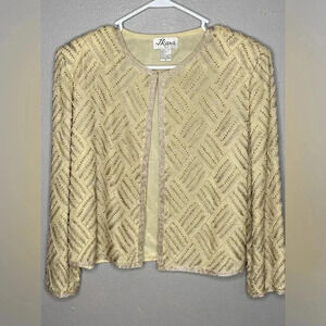 J Kara Beaded Gold Women's Jacket